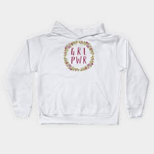 GRL PWR / Girl Power - Floral 🌸 Kids Hoodie